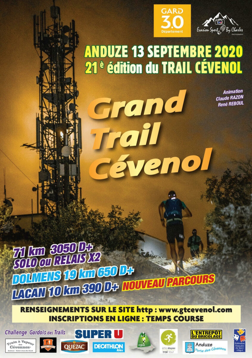affichiche Grand Trail Cévenol 2020
