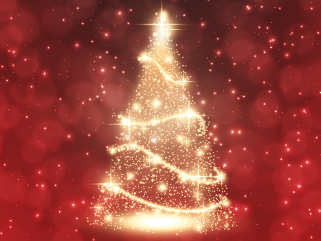 Illustration sapin de noel illuminé